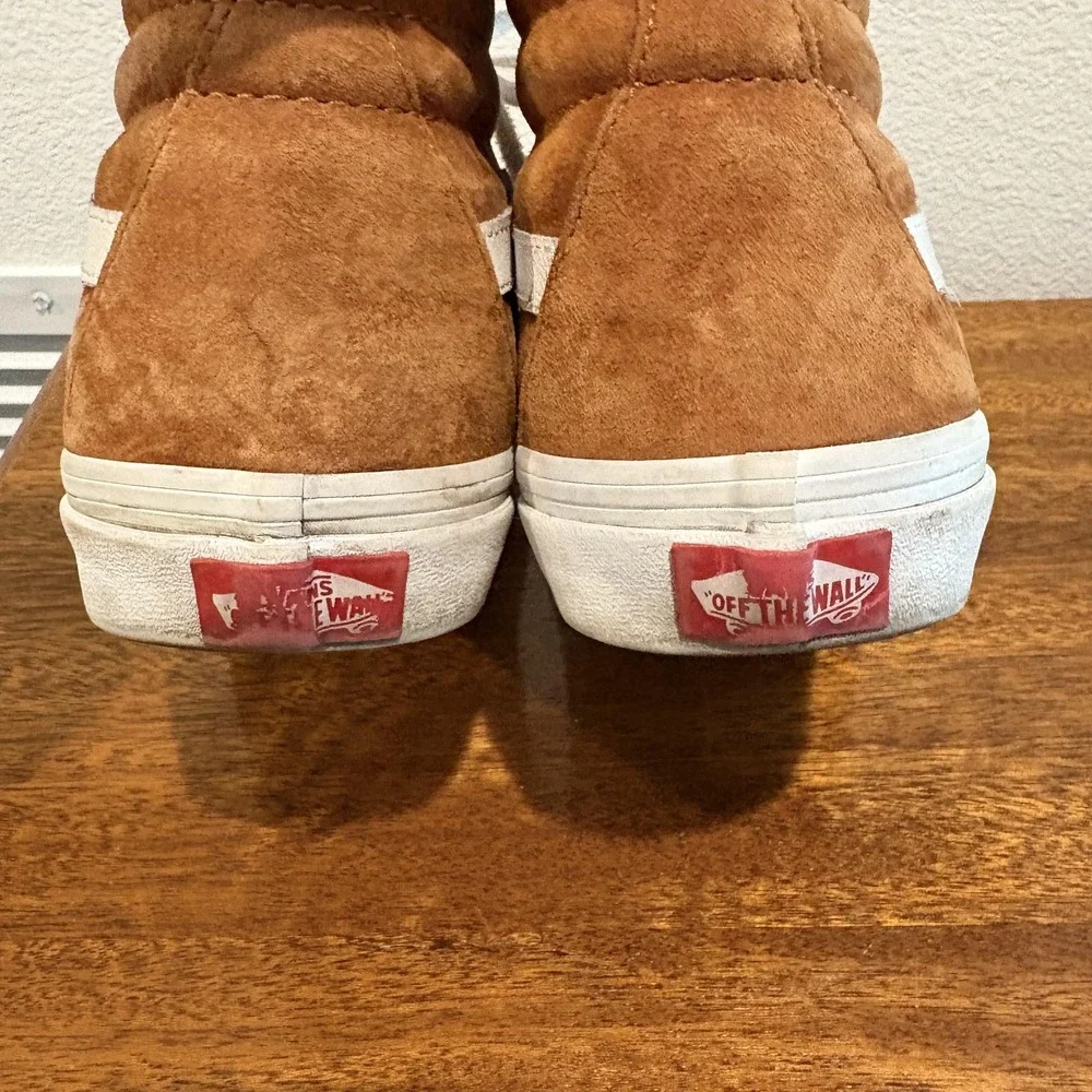 Vans Sk8-Hi Scotchgard Suede Sneakers Women 6 Camel Brown High Top Shoes Men 4.5